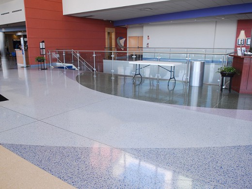 环氧彩砂水磨石地坪，环氧艺术地坪